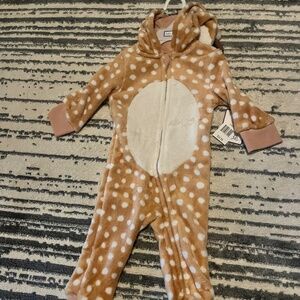 Baby mode fleece romper